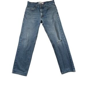 Levi's 550 Relaxed Fit Jeans Mens 34x32 Blue Denim Cotton Medium Wash Distressed